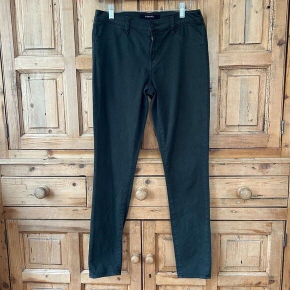 J Brand Women's Size 29 Dark Green Skinny Pants Slim Fit Classic Neutral Stretch - Picture 1 of 11